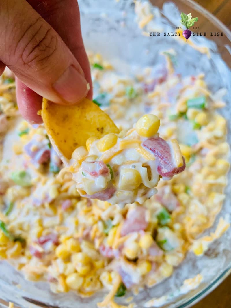 chunky corn dip with delicious whole kernel corn
