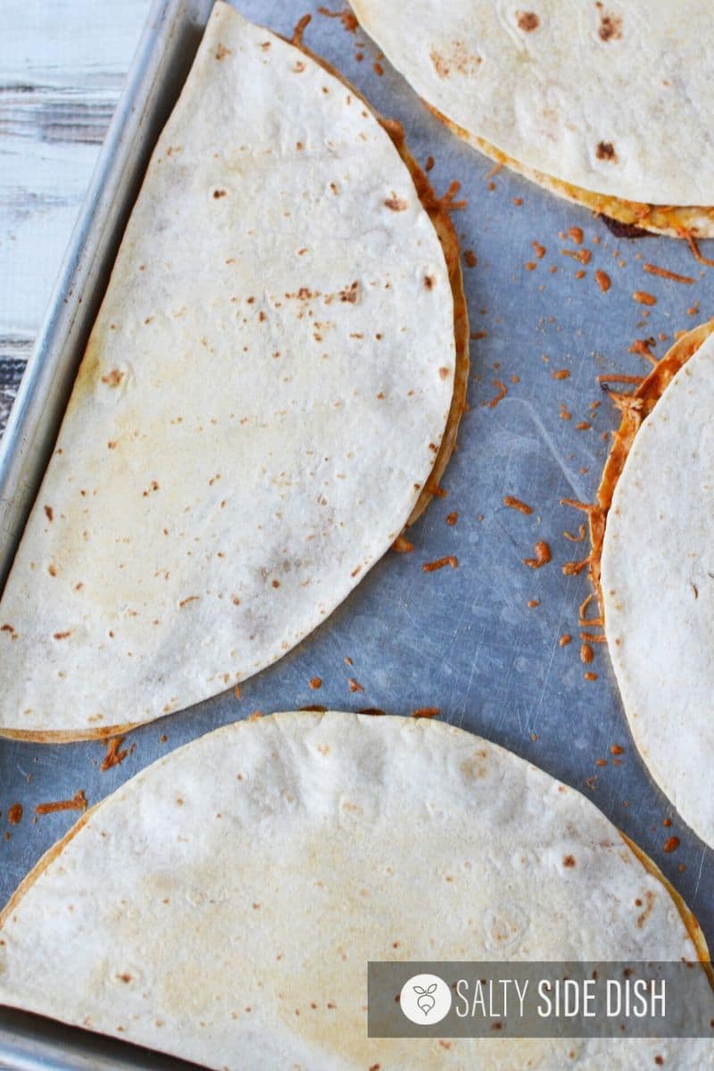 baked sheet pan tortillas in oven