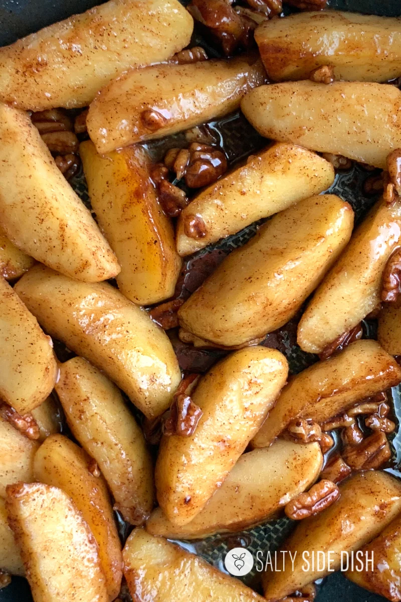 Southern Fried Apples in cinnamon, brown sugar, and caramelized pecans