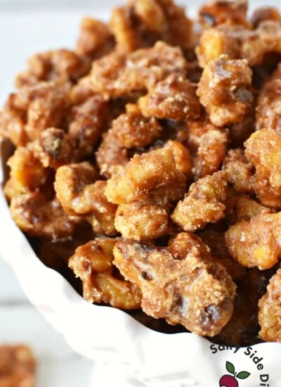candied walnuts for snacks.