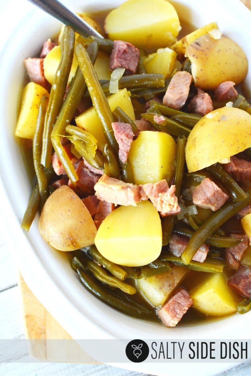 Crockpot Ham, Green Beans, and Potatoes