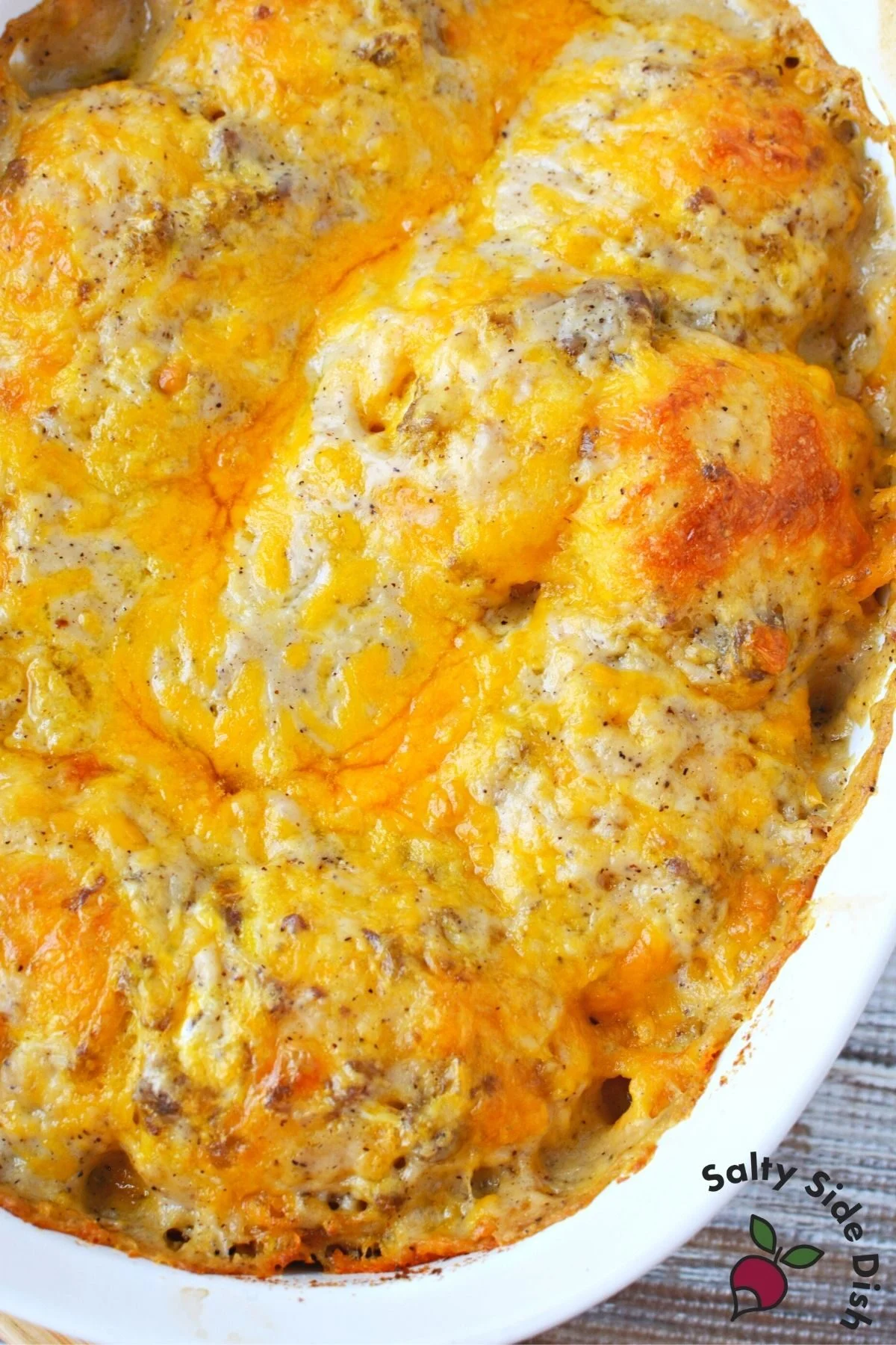 just out of the oven gravy and biscuits.