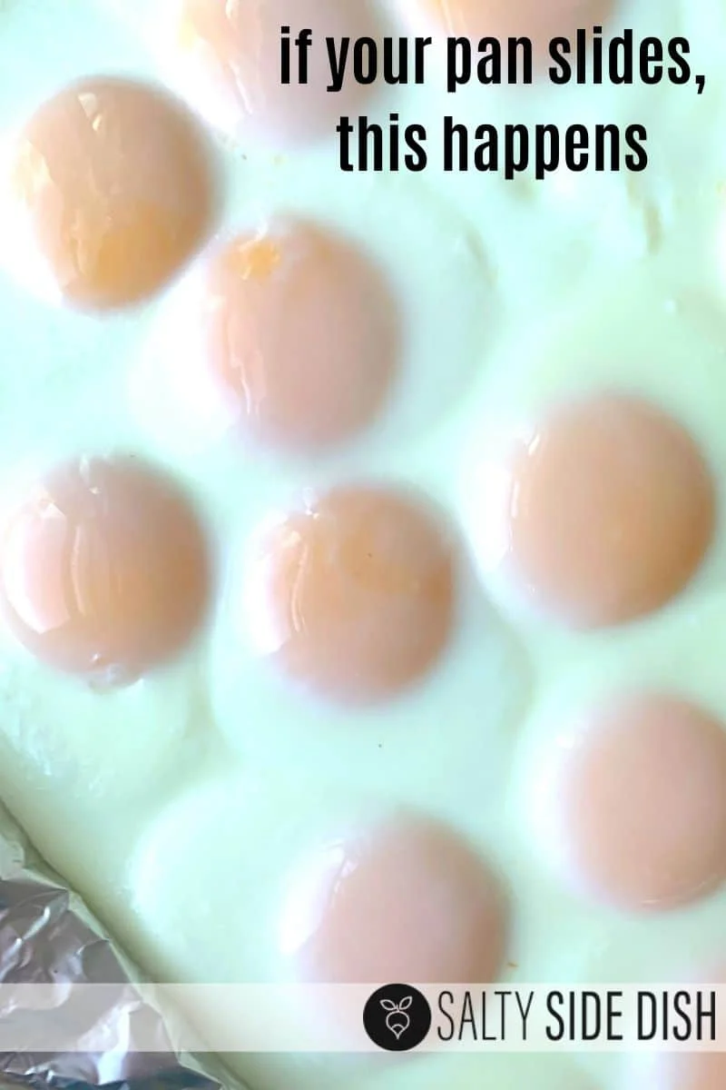 eggs too close together on a sheet pan