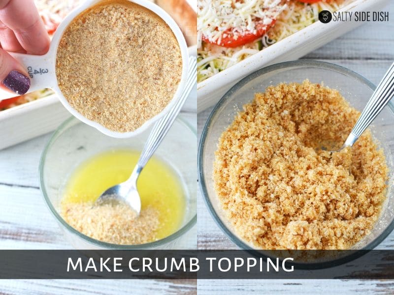All it takes is two simple ingredients, butter and panko bread crumbs, to create a delicious crunchy and complimentary topping