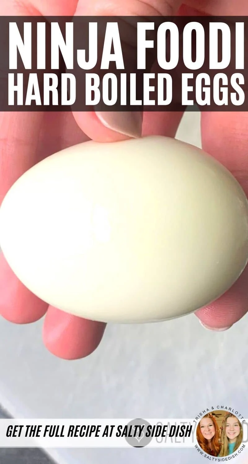Ninja Foodi Hard Boiled egg perfectly in just 8 minutes, Pressure Cooker hard boiled eggs are AMAZING!! No peel left! #ninjafoodi #hardboiledeggs #eggs #pressurecooker #pressurecookereggs #saltysidedish