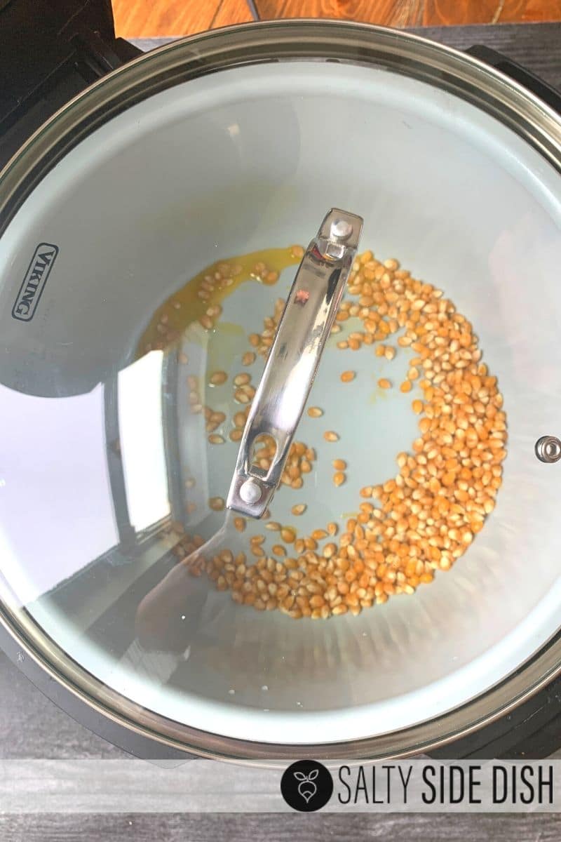 add clear lid to your pressure cooker to seal in popcorn