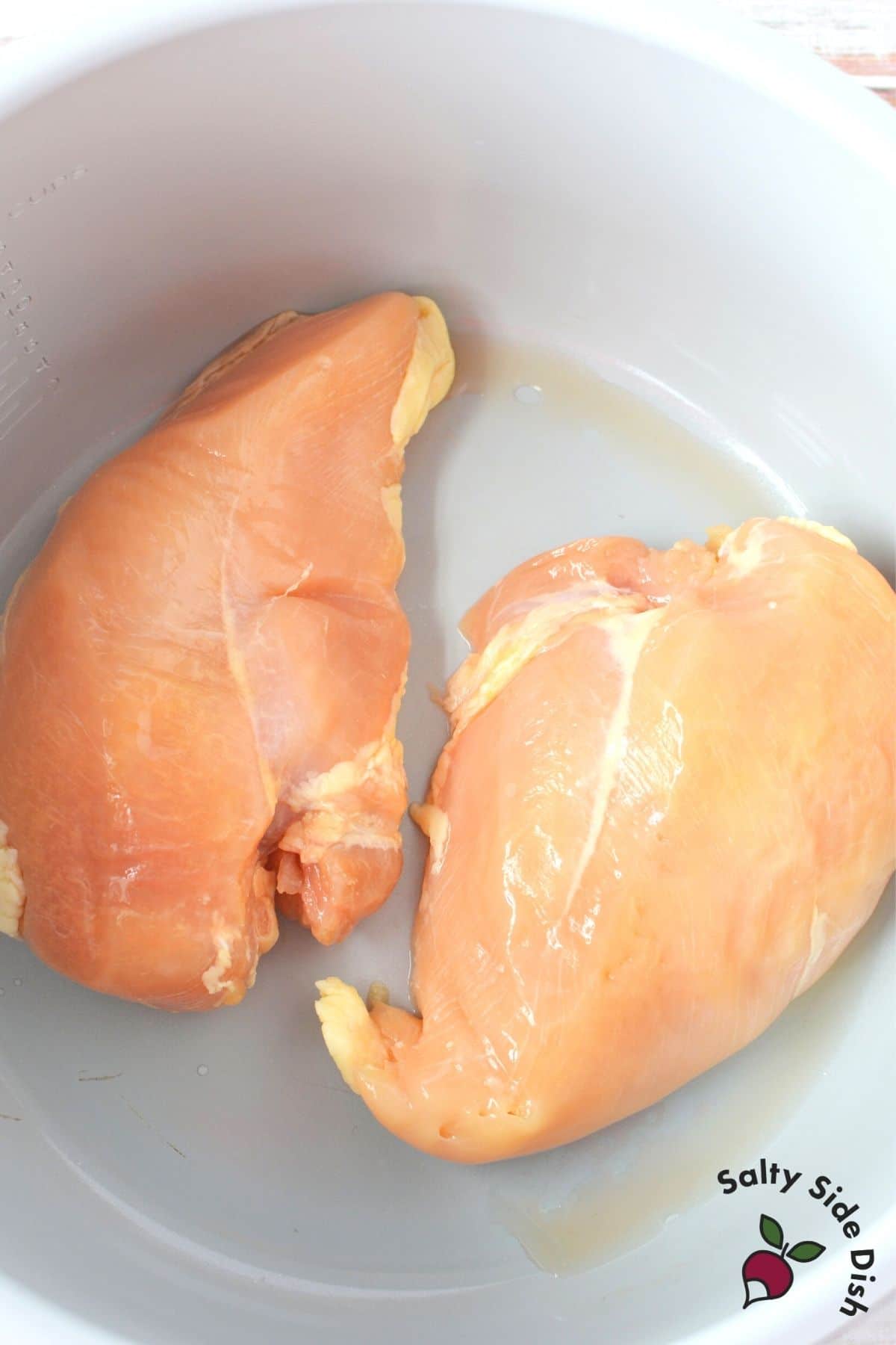two chicken breasts in Ninja Foodi pot