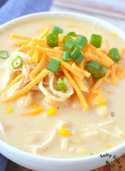 white chicken chili in a bowl