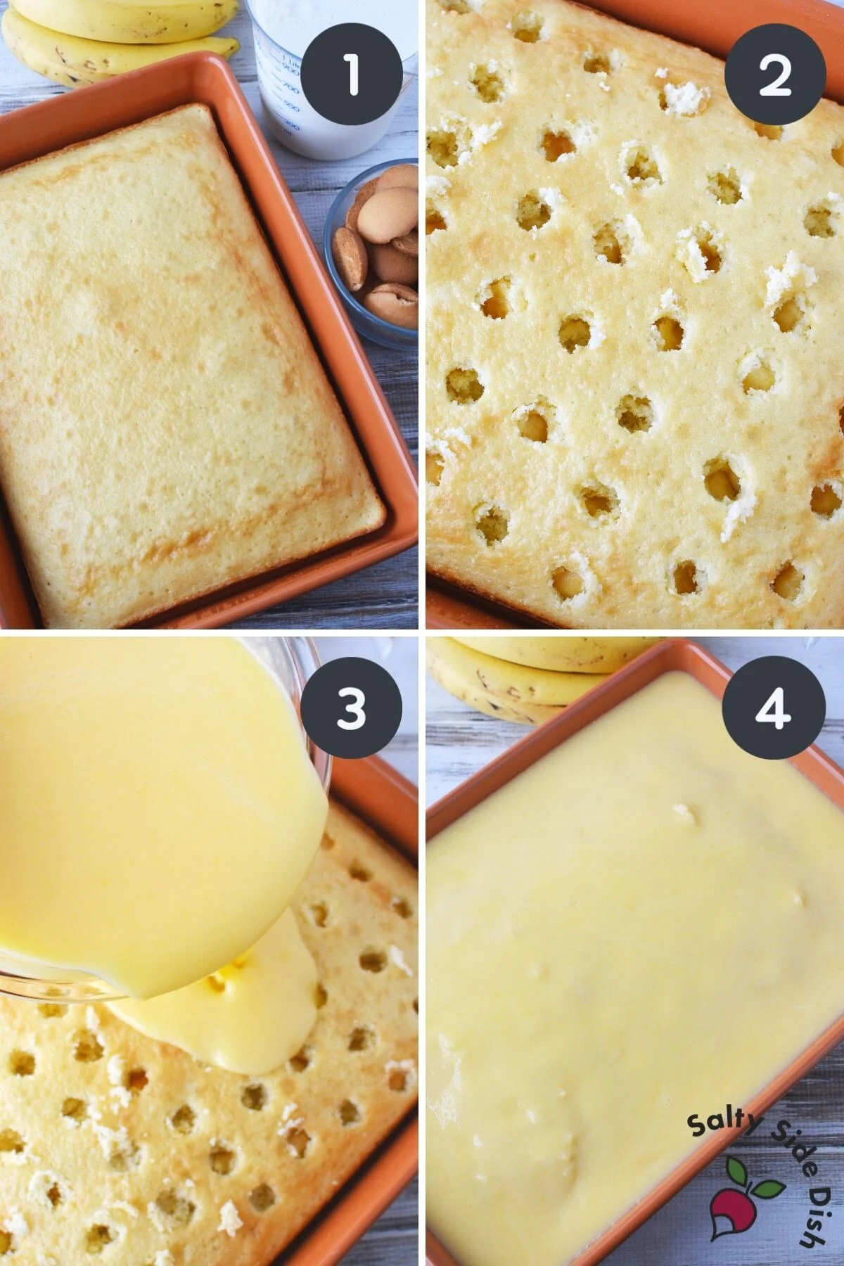making a pudding poke cake.