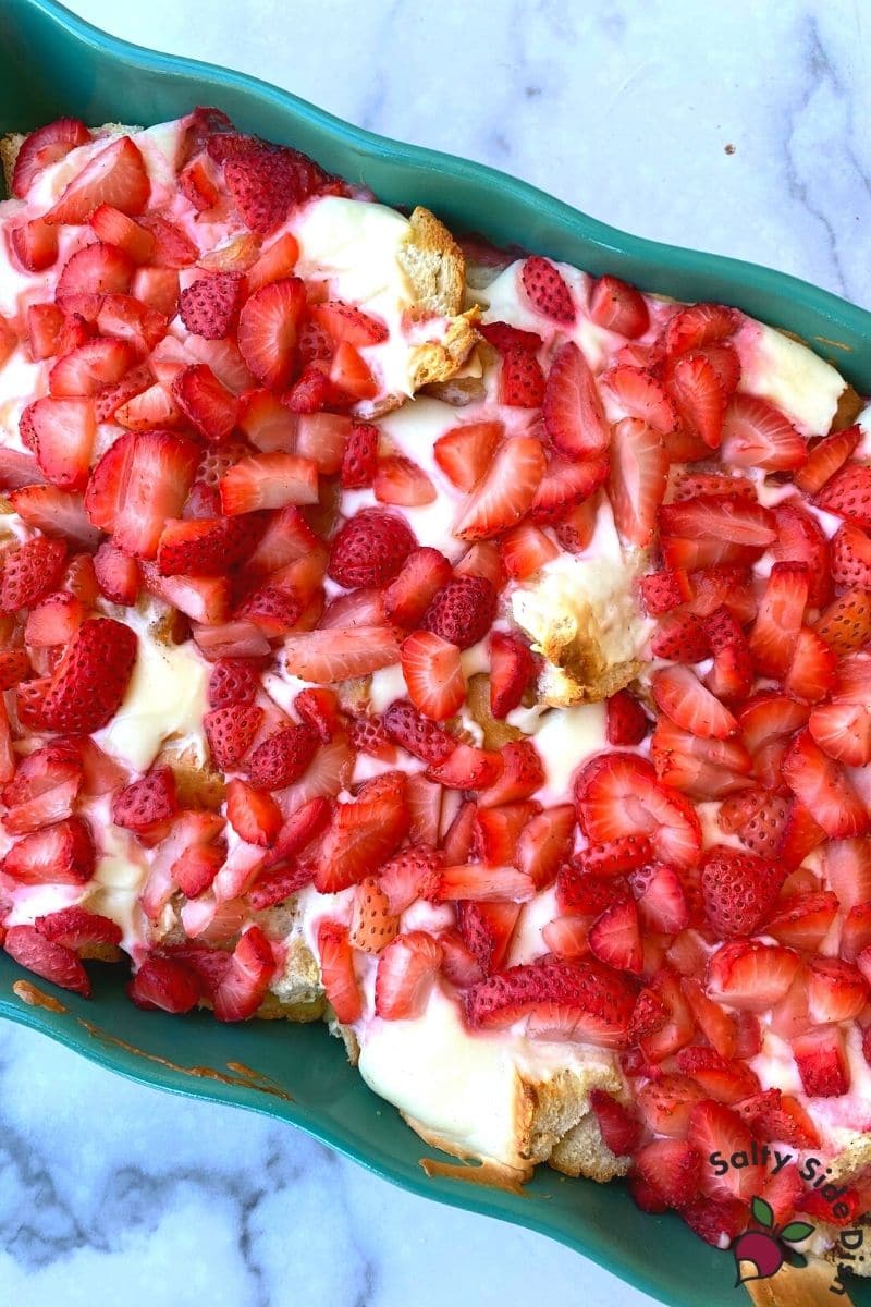 Oven baked strawberry french toast casserole
