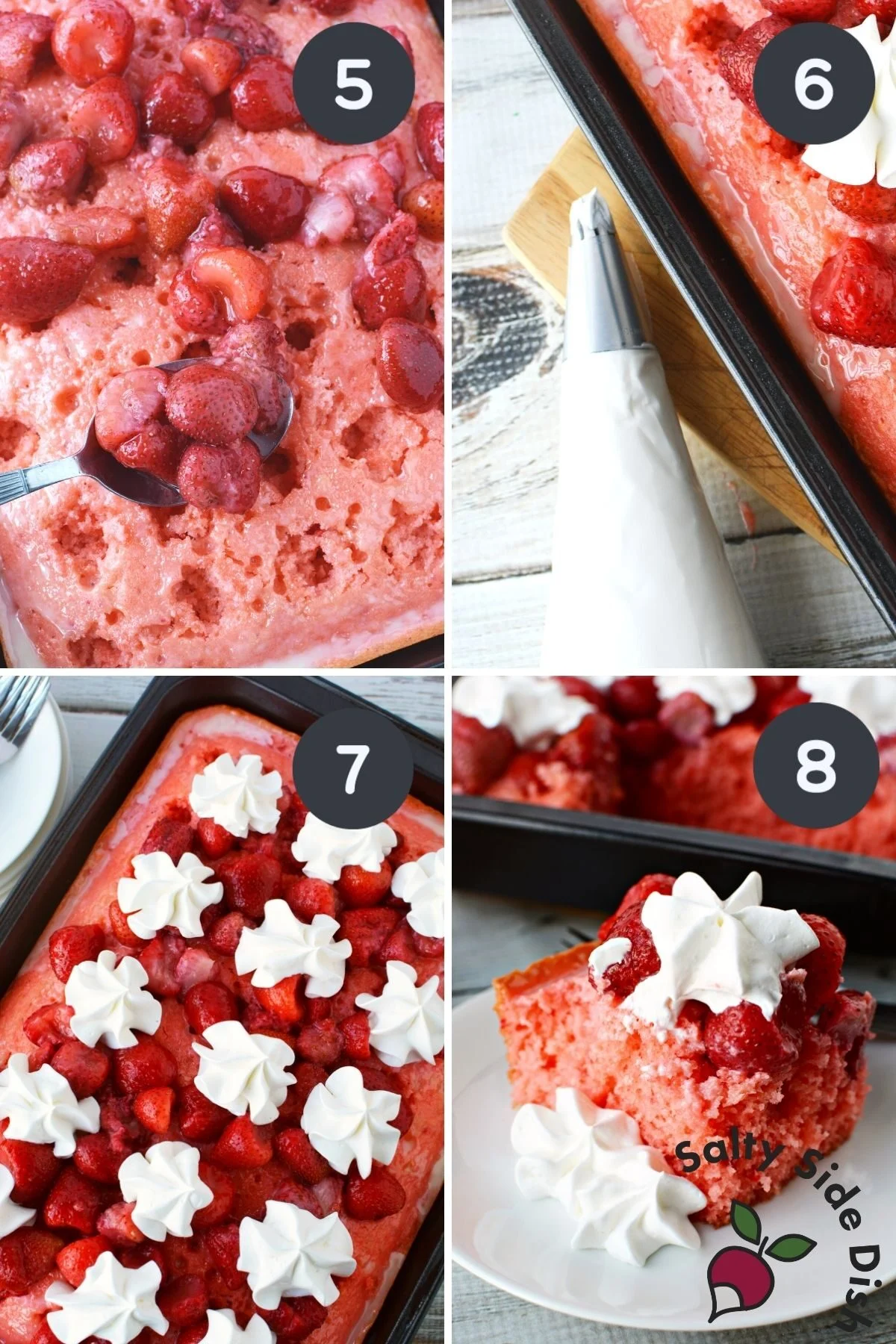 strawberry poke cake recipe with whipped topping.