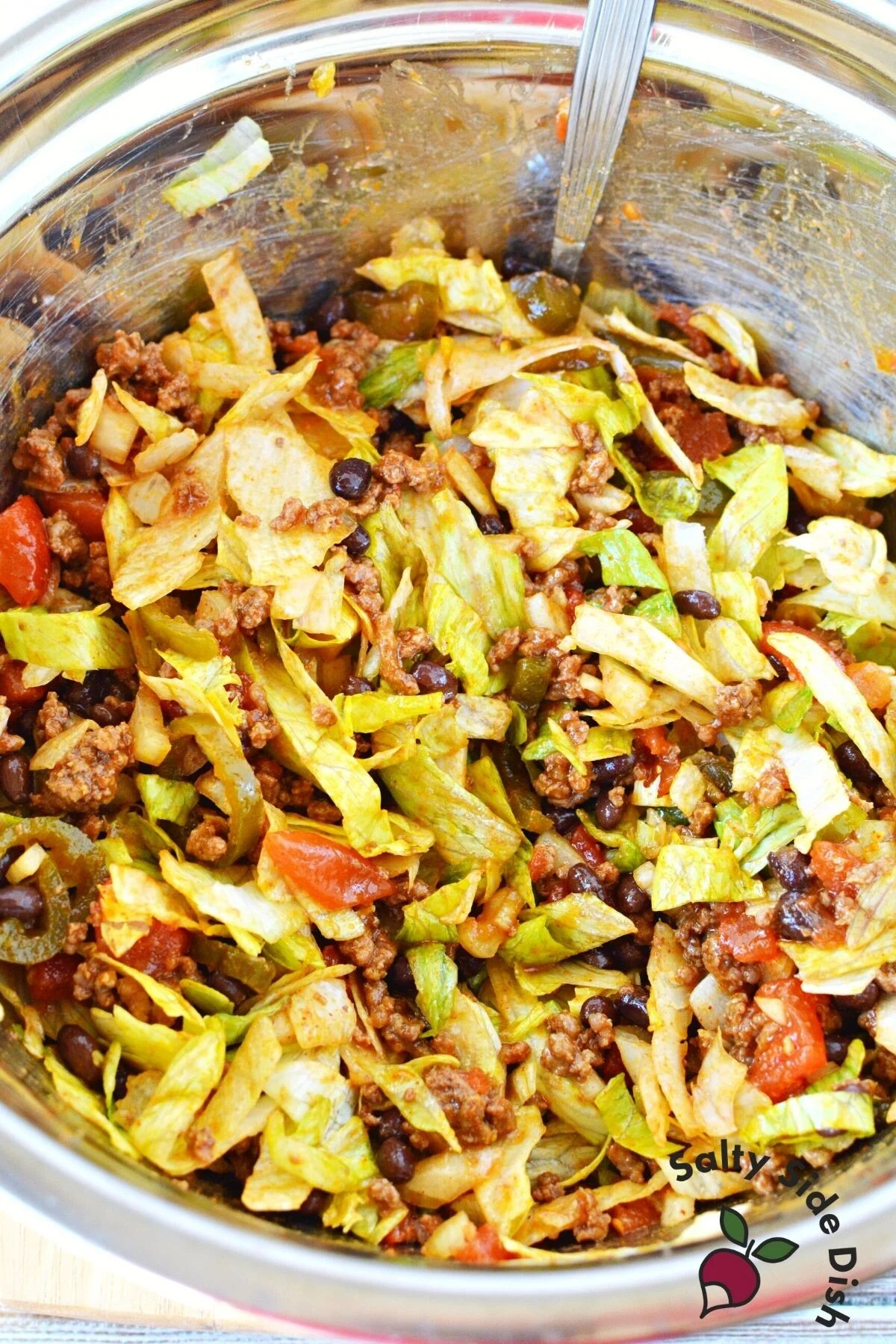 taco salad in a bowl.