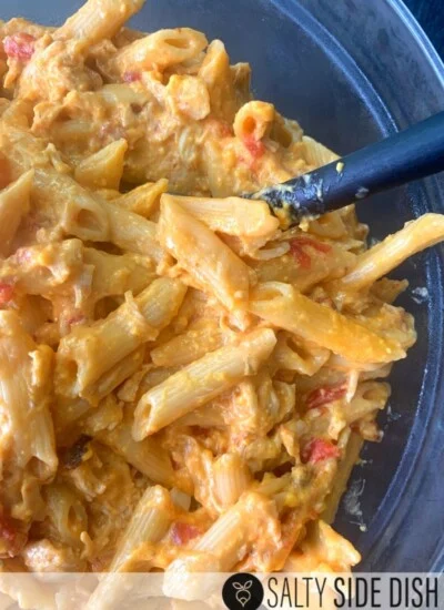 cheesy chicken pasta in ninja foodi.