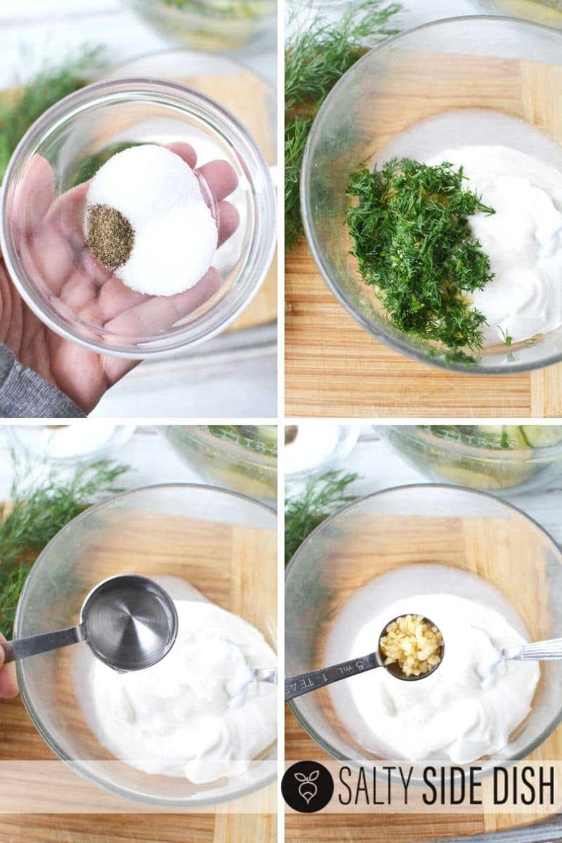 simple ingredients for a sour cream dressing for salad recipe