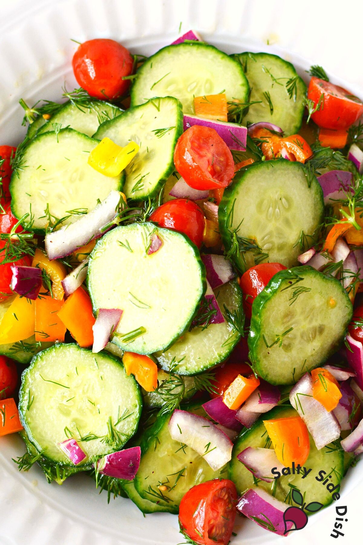 cucumber salad with onions.