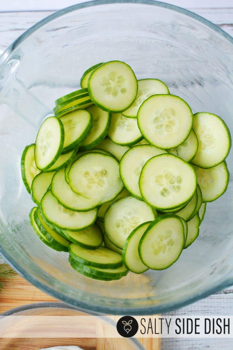 thinly sliced english cucumbers for the best easy and simple vegetable salad