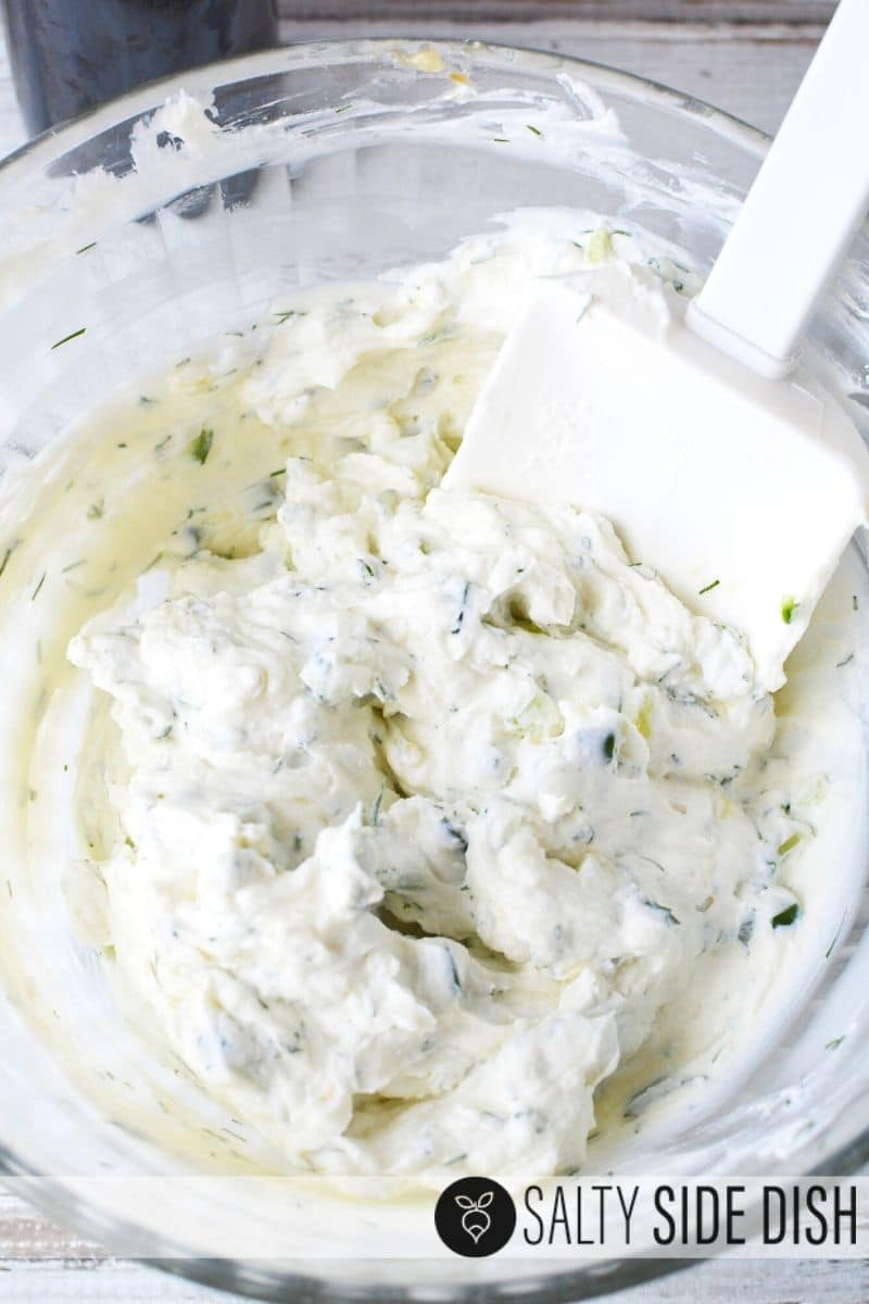 Combine all recipe ingredients in a bowl and use a spatula to combine