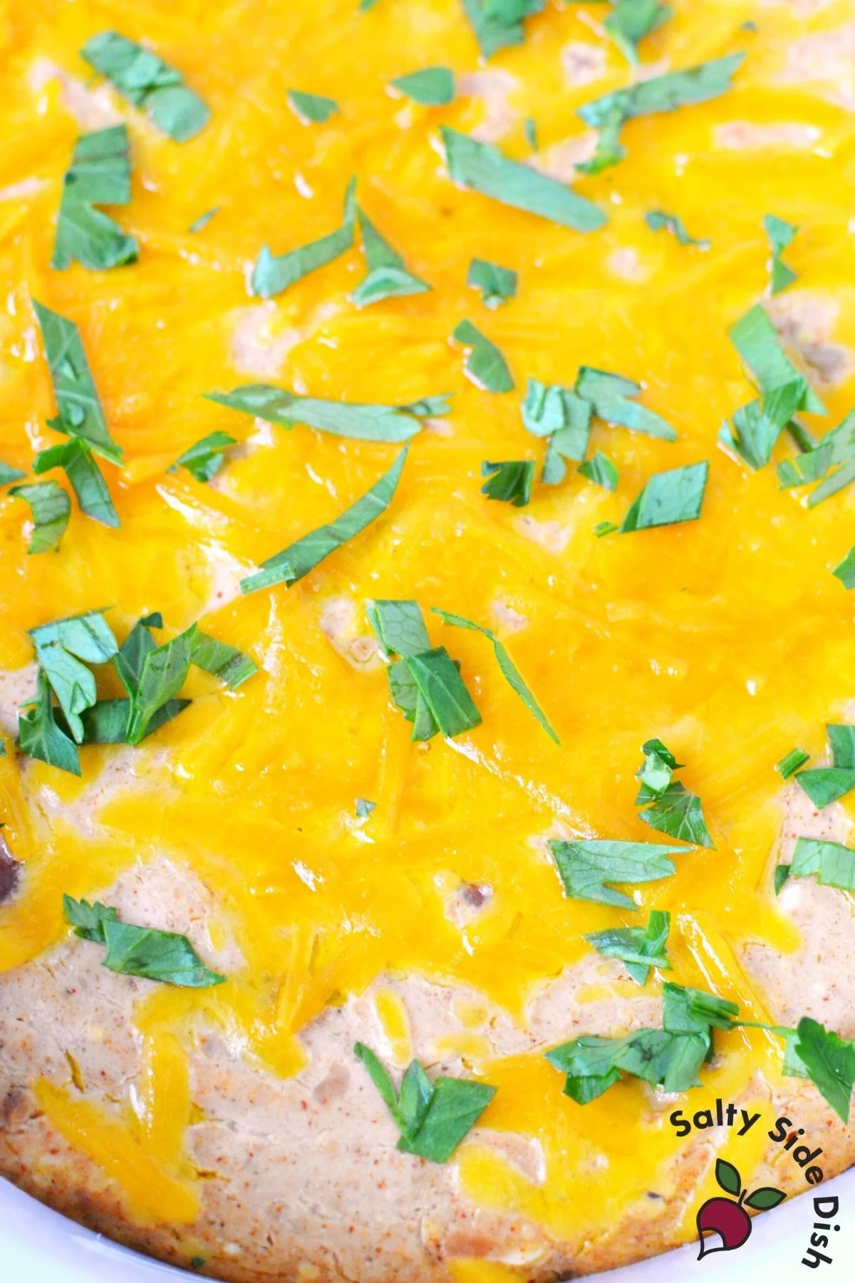 mexican bean dip in a bowl.