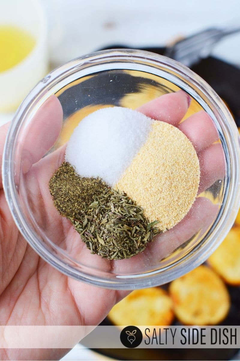 all seasonings measured out and in a cup
