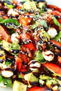 everything bagel caprese salad