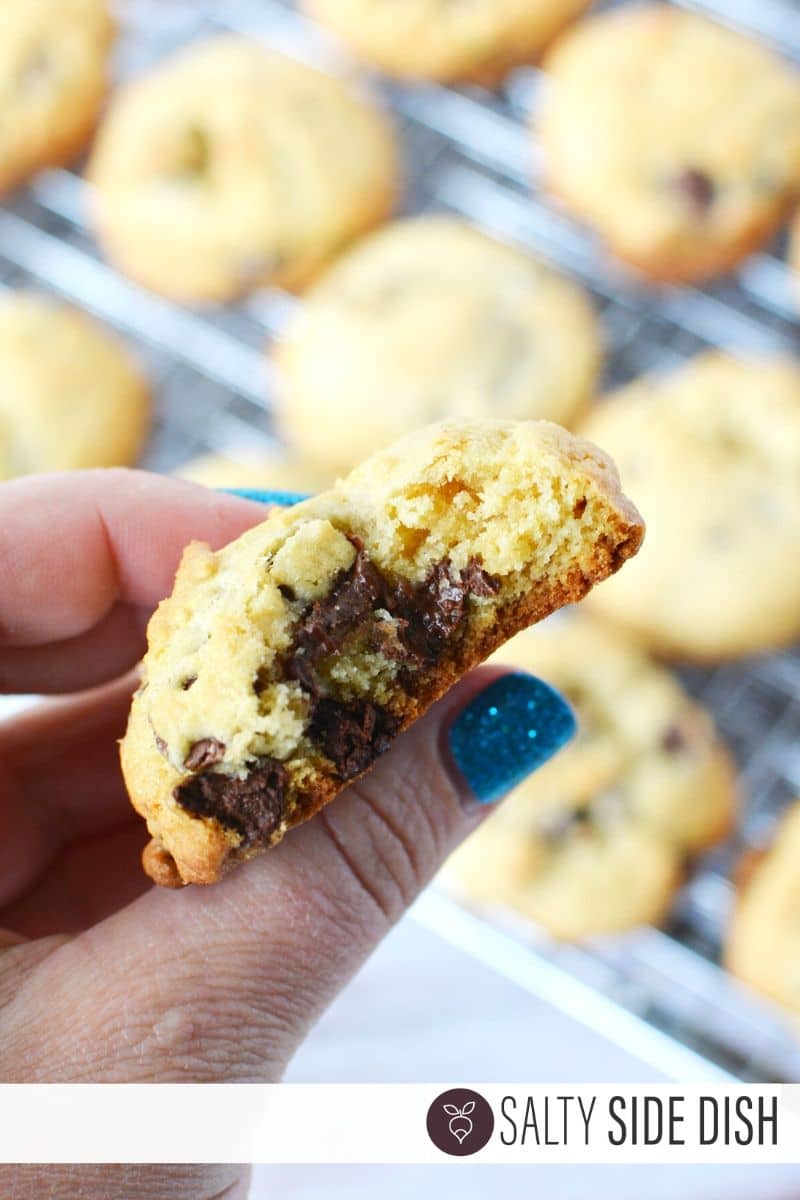 inside of chocolate chip cookie
