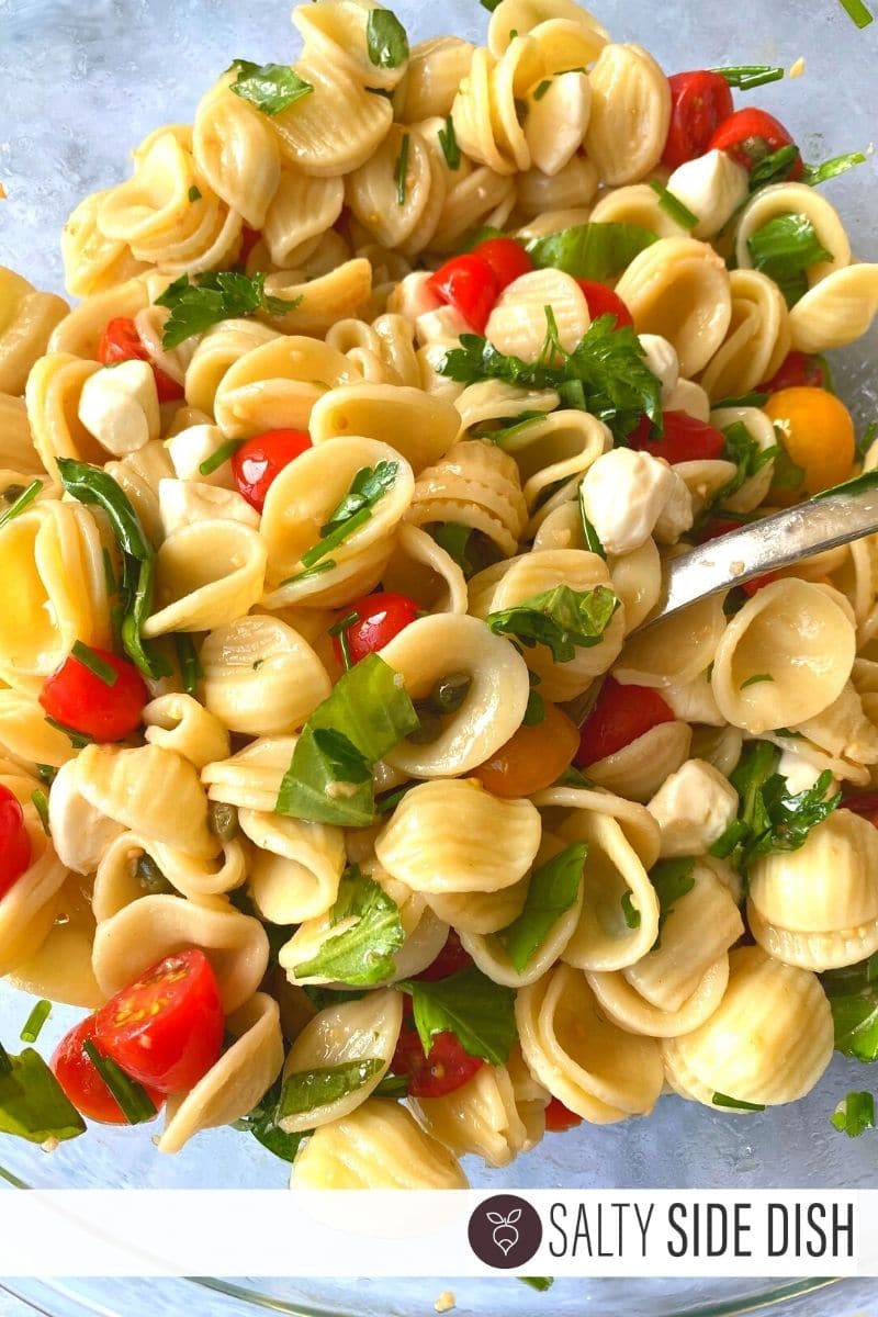 orecchietta pasta salad in a bowl