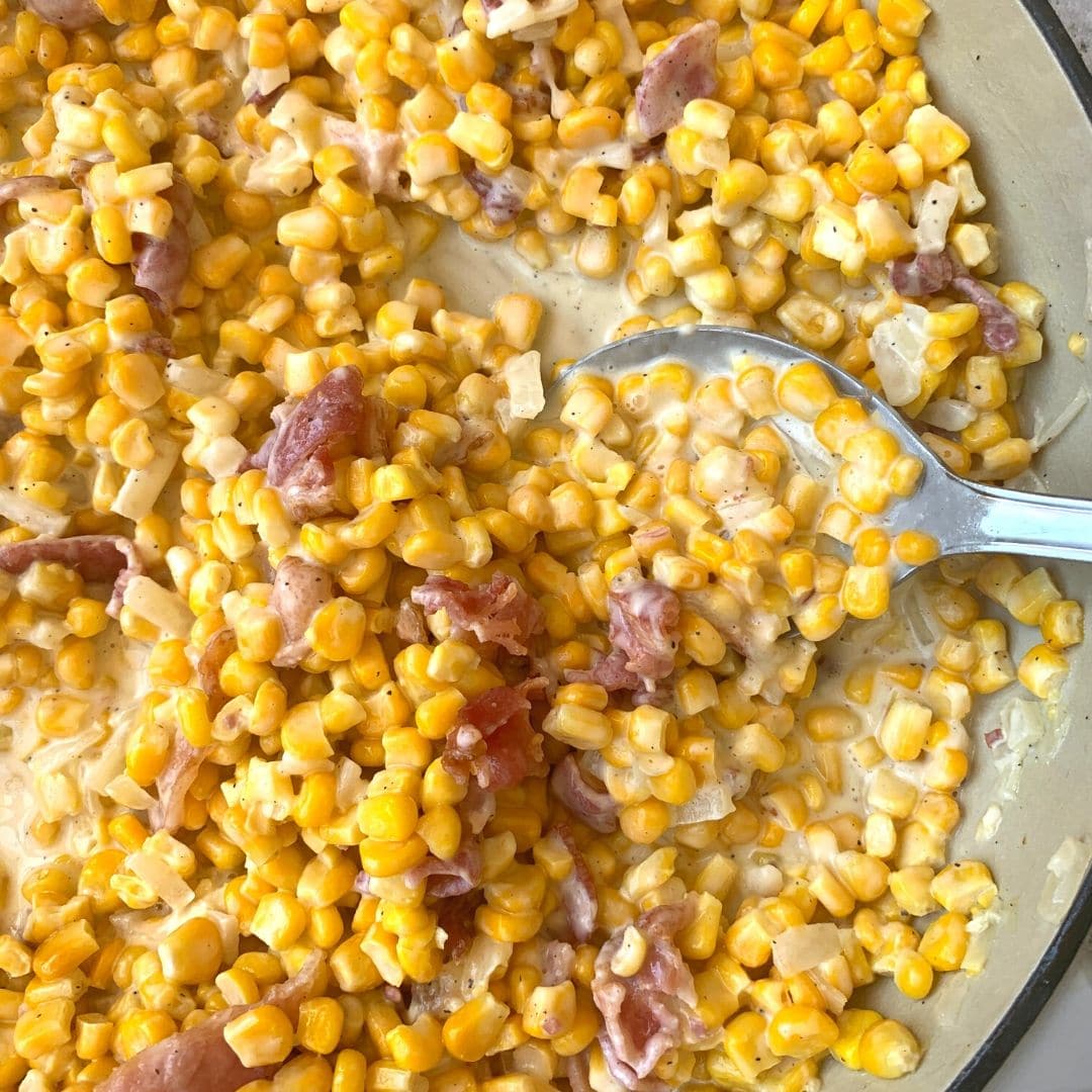 Creamy Cast Iron Corn and Bacon
