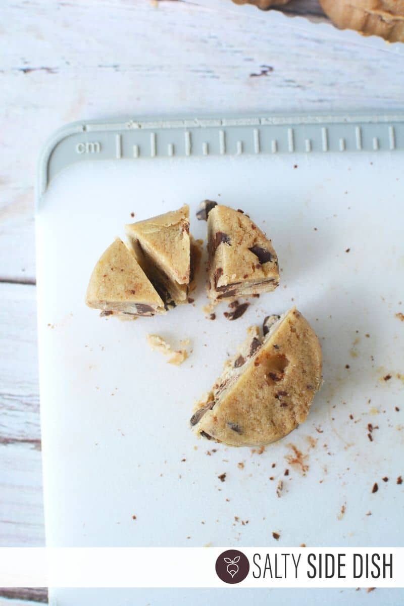 cut up cookies into tiny pieces