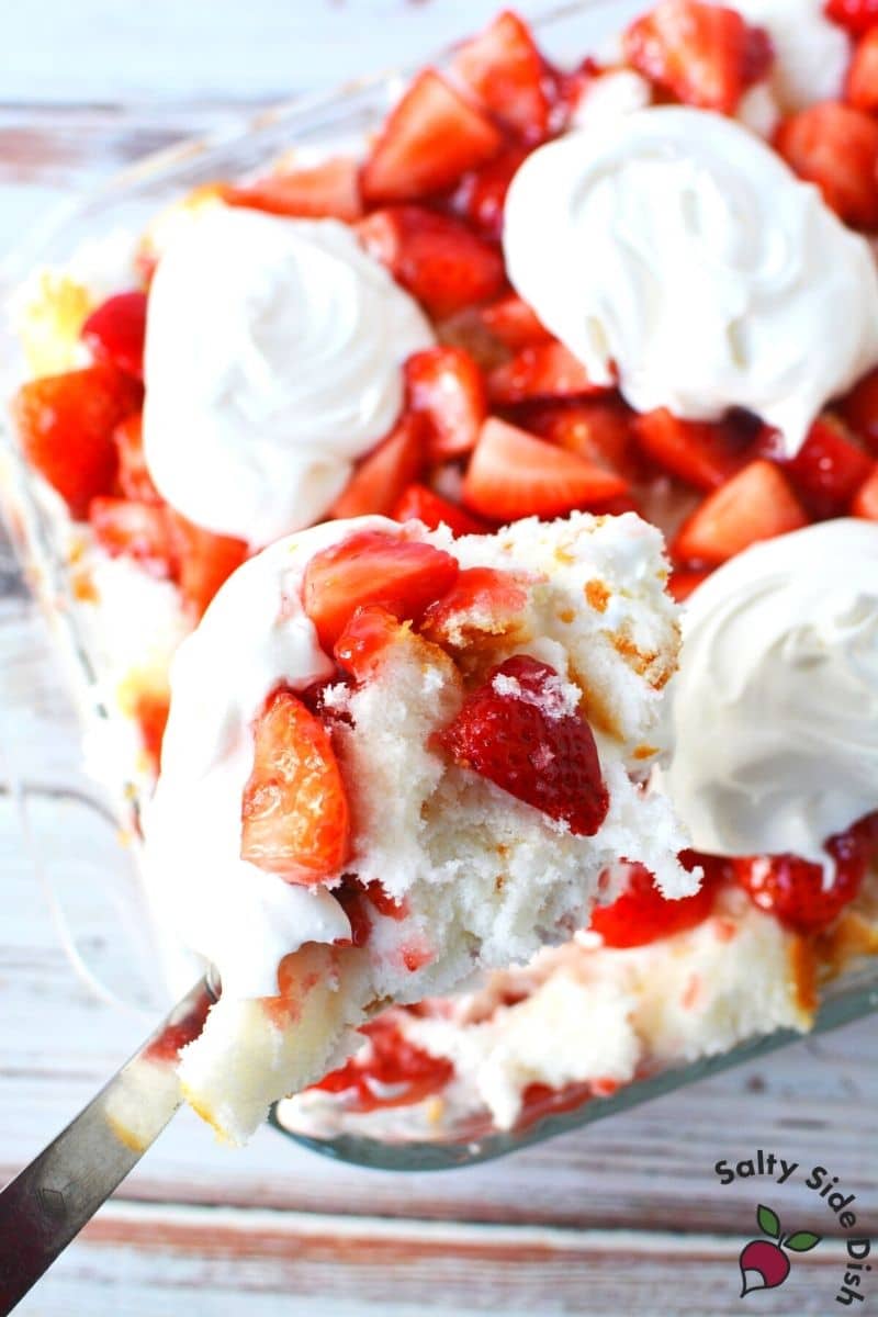 strawberry angel food cake casserole recipe.