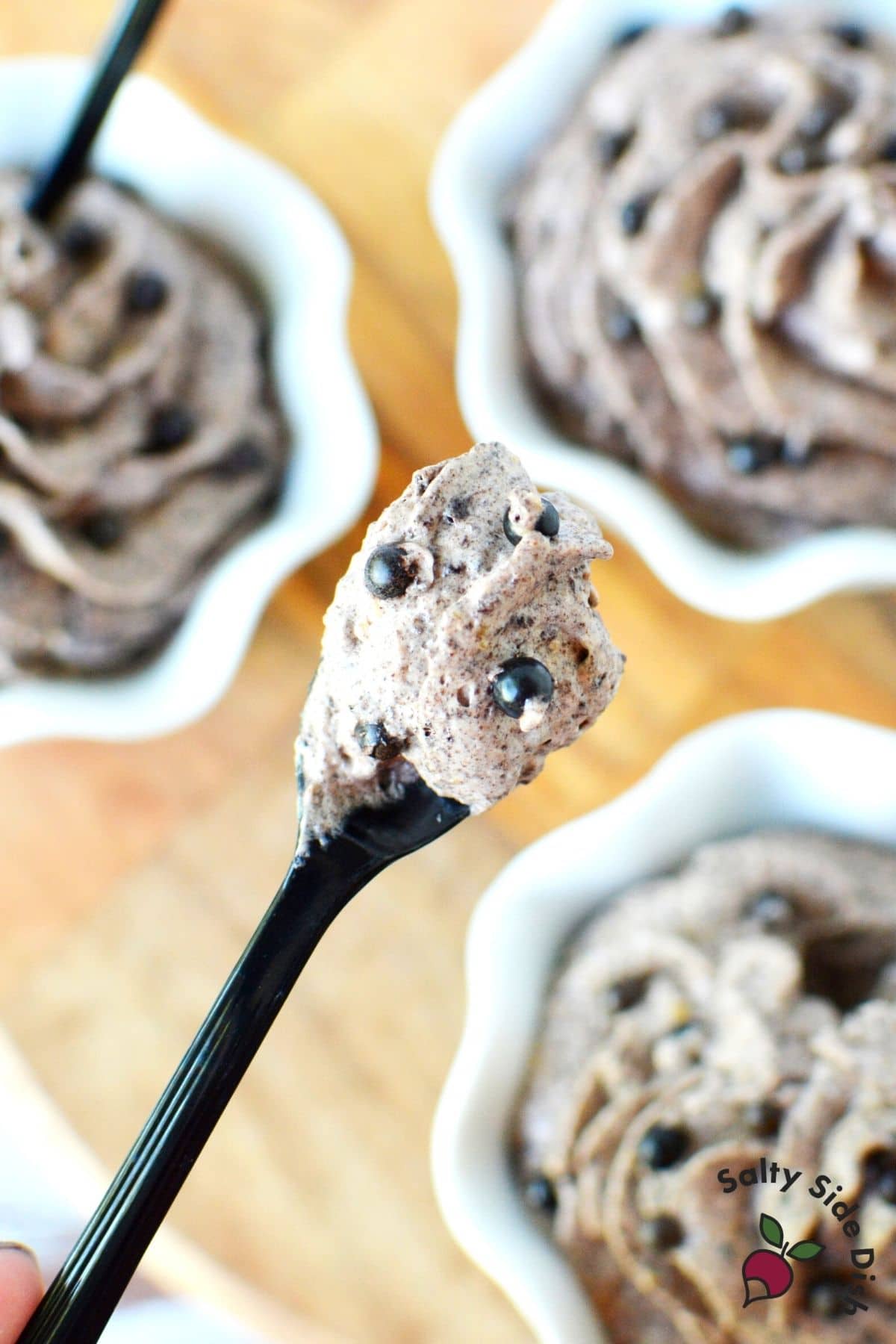 black tasting spoon
