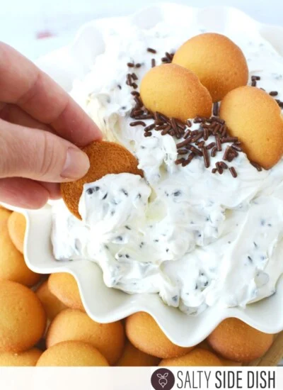 booty dip from tiktok being dipped with a vanilla wafer.