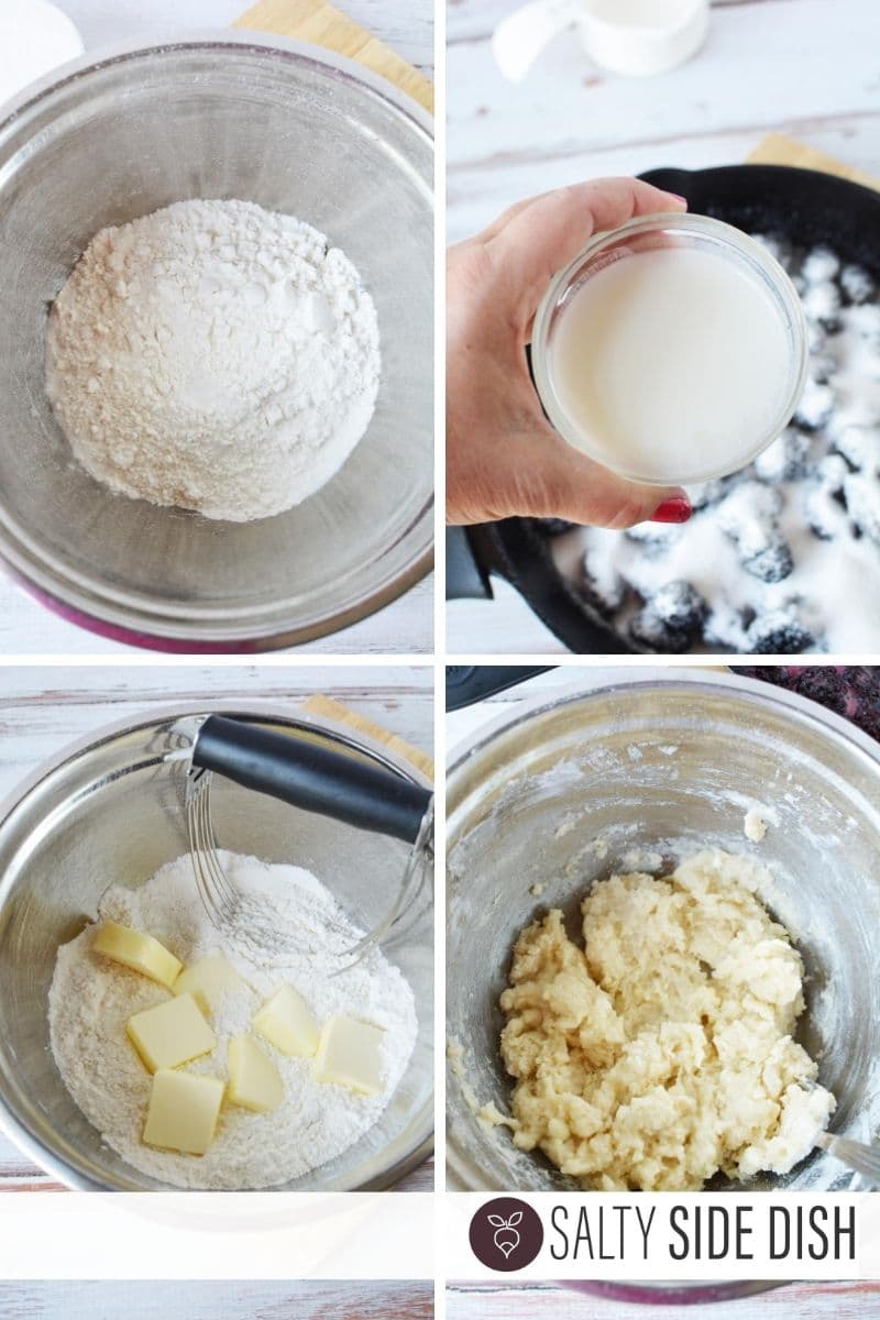 create cobbler dough by adding all ingredients