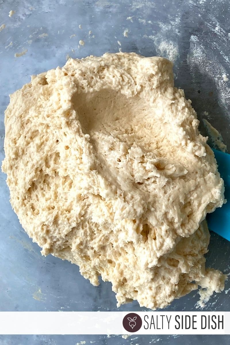 dough pulling apart from bowl