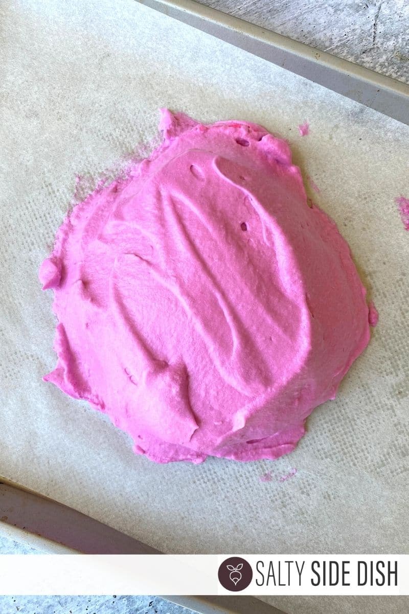 add cloud bread onto parchment paper