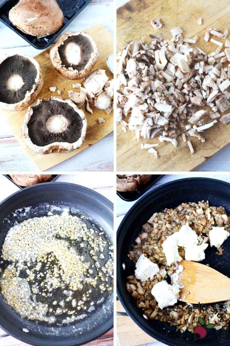 easy Stuffed Portobello Mushrooms with fresh Portobello mushrooms and cream cheese