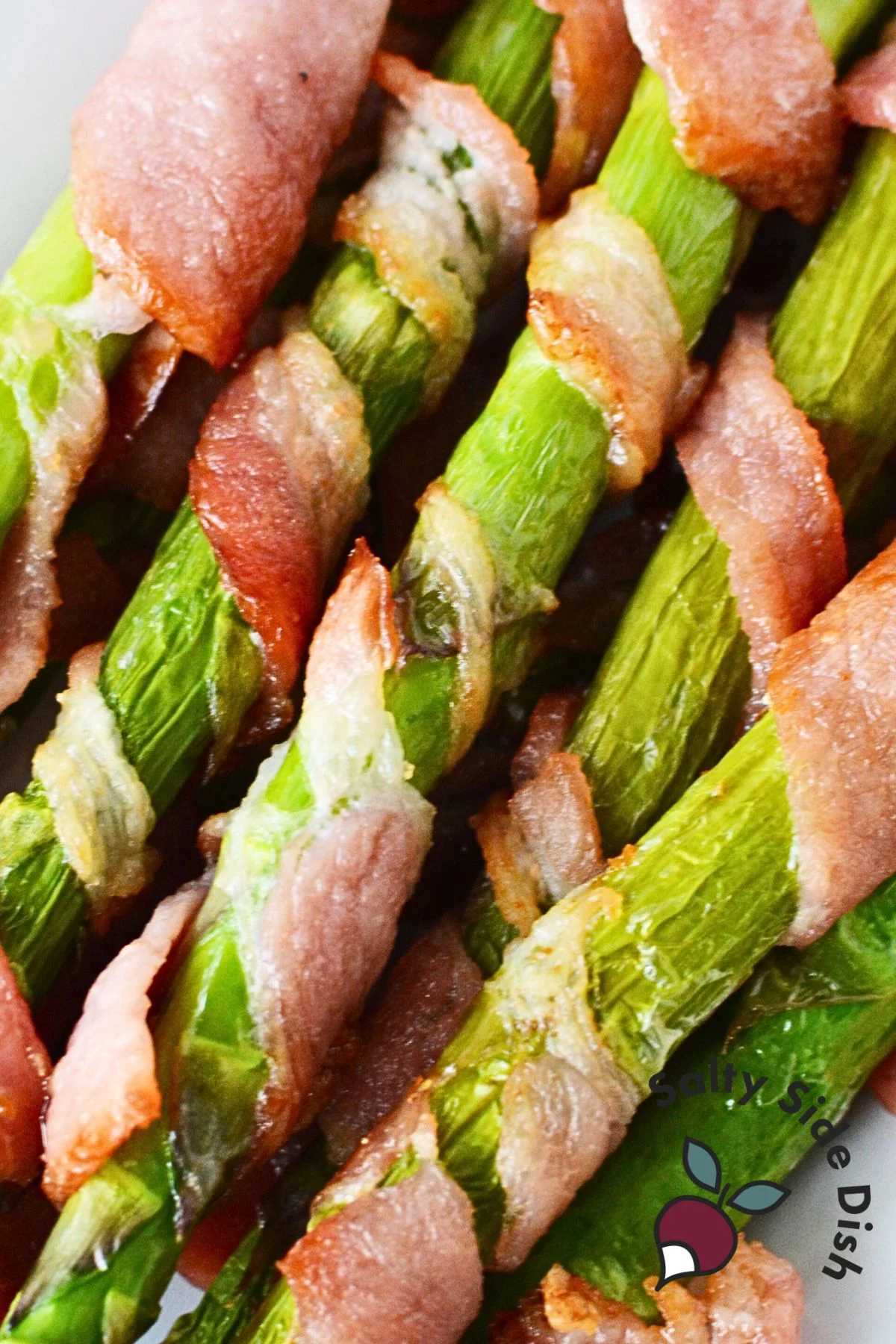 close up of bacon and asparagus.
