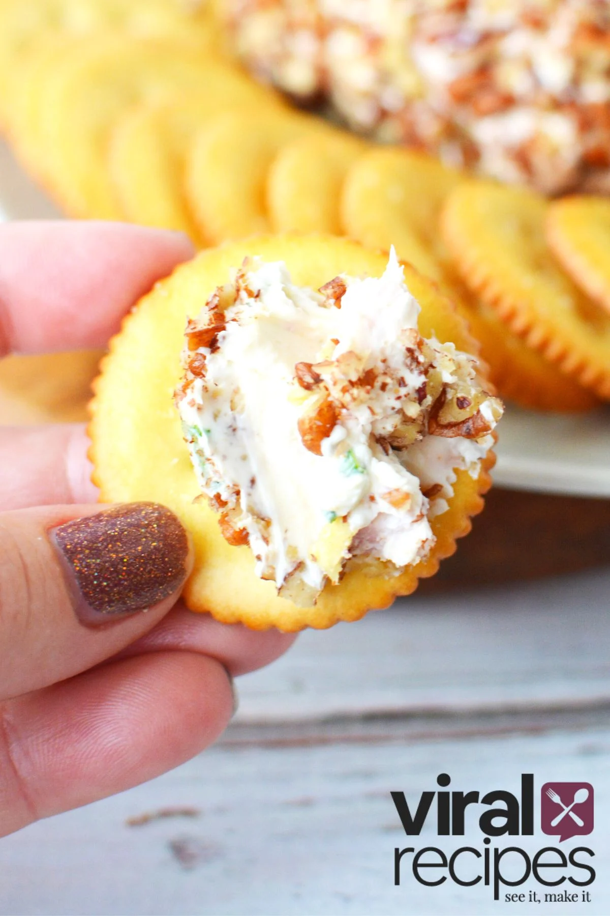 cream cheese and crackers.