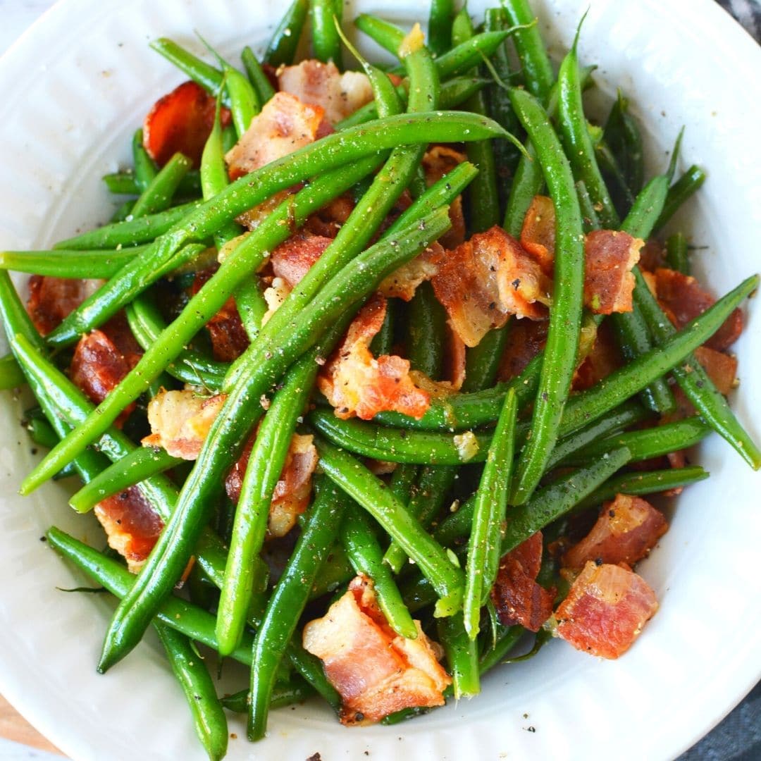 Ninja Foodi Green Beans and Bacon