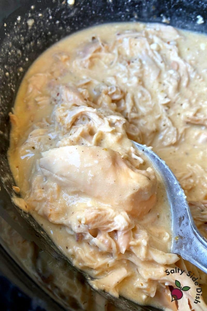 shred chicken with forks