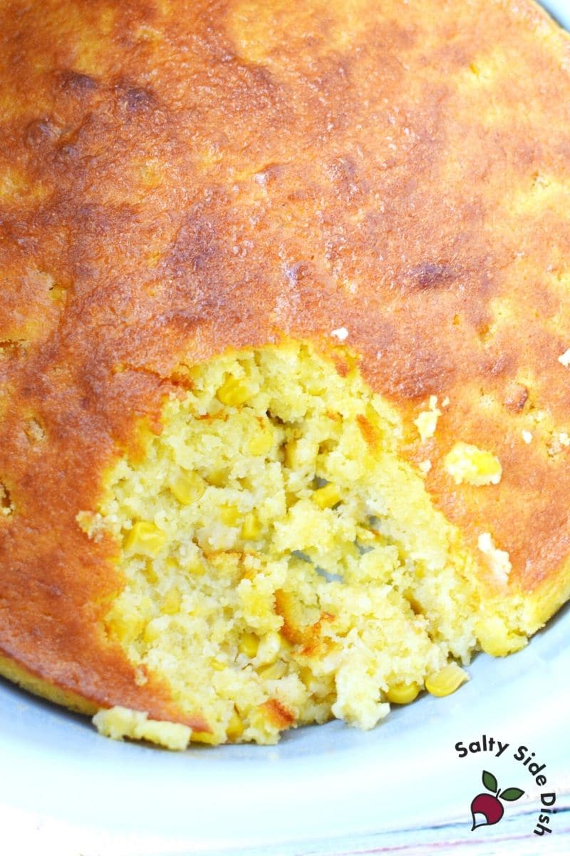 scoop of ninja foodi corn casserole