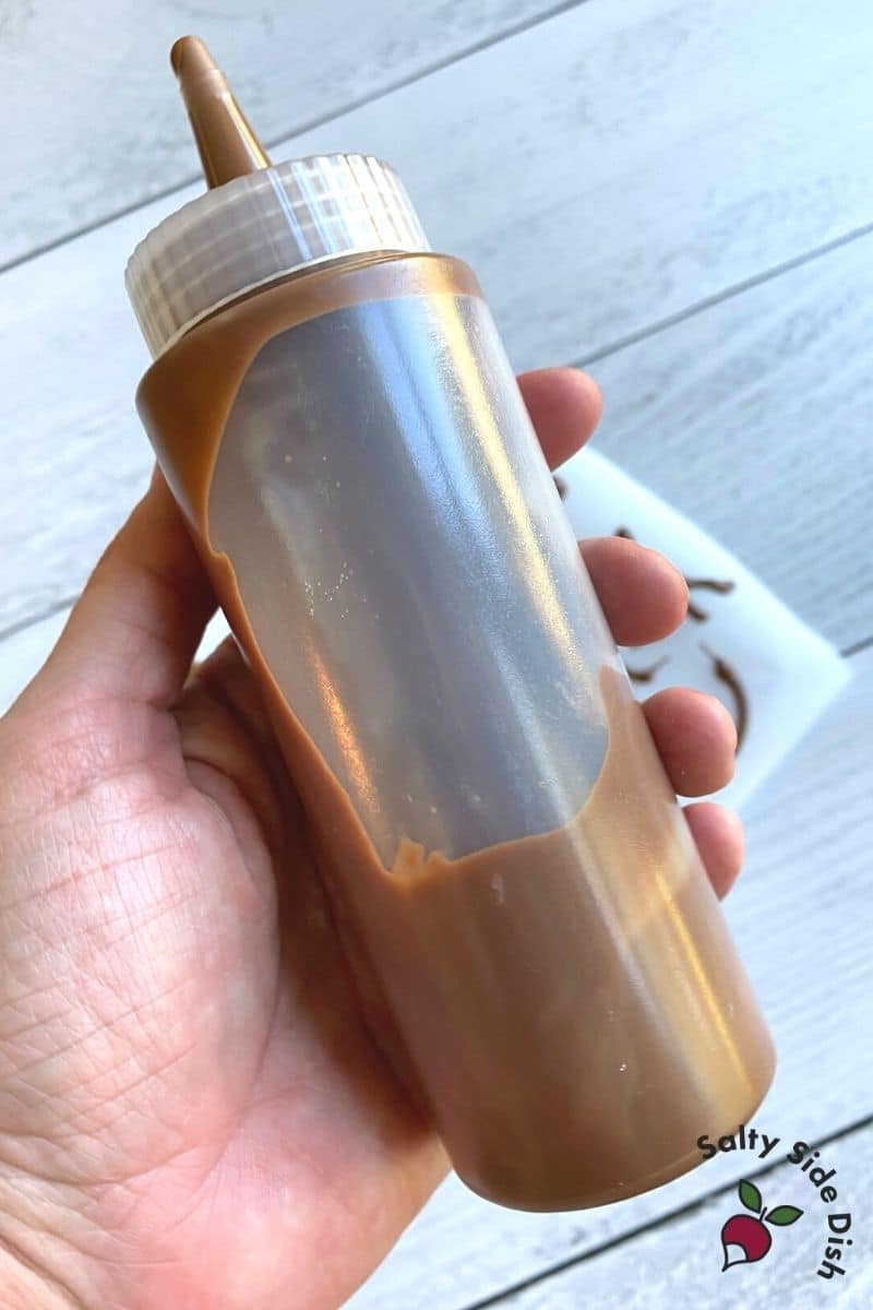 melted chocolate in a container