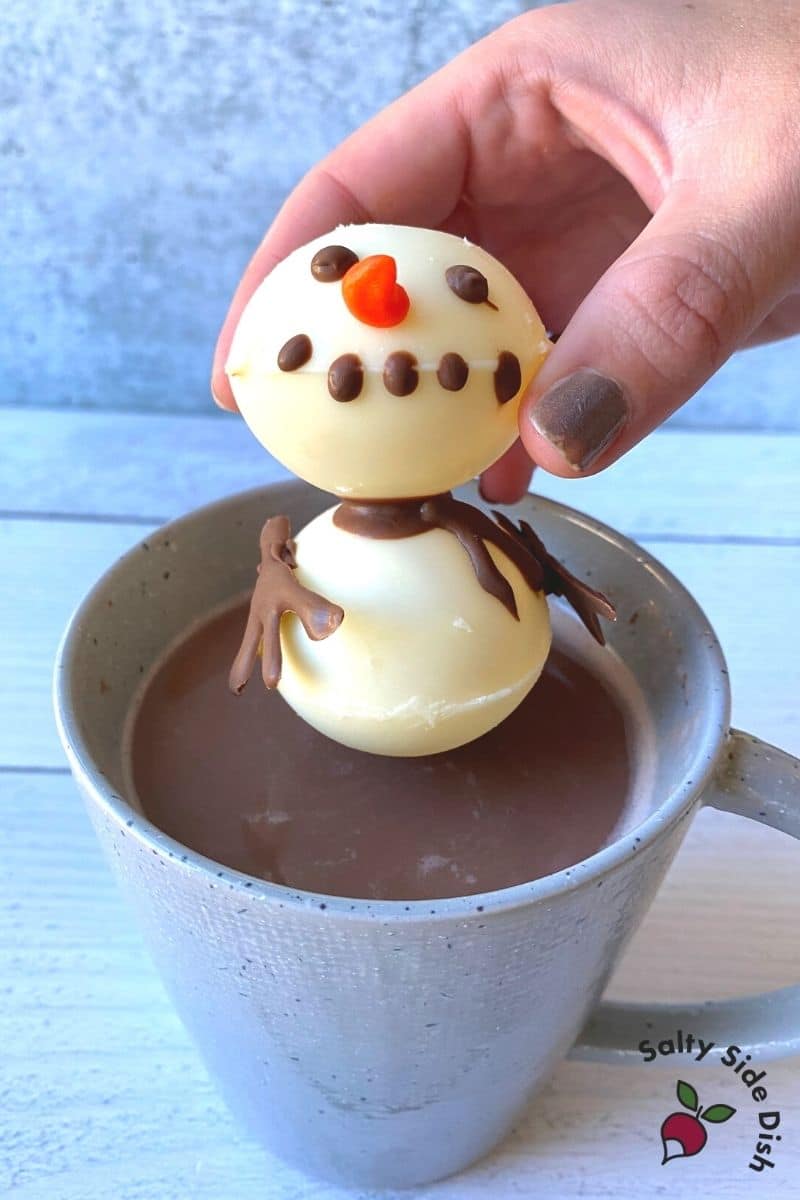 holiday melting snowman chocolate balls