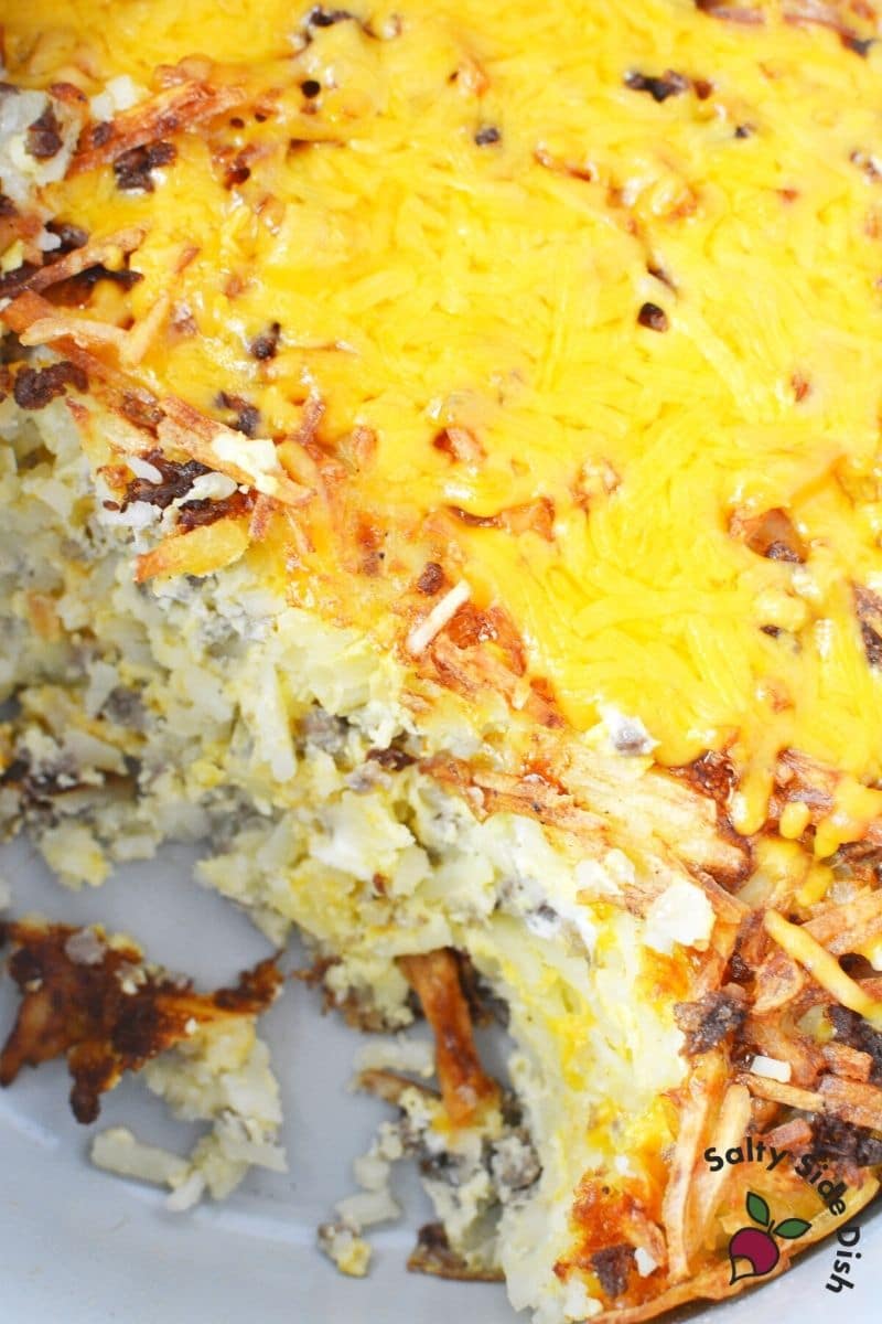 The Ninja Foodi Air Fryer makes it easy again to make a delicious, filling, and easy breakfast casserole in an air fryer! Enjoy eggs, breakfast sausage, hash browns and tons of cheese in a casserole with a crispy, cheesy top layer.