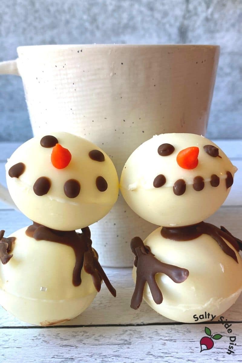 Melt the White Chocolate Snowman in Coffee or Cocoa