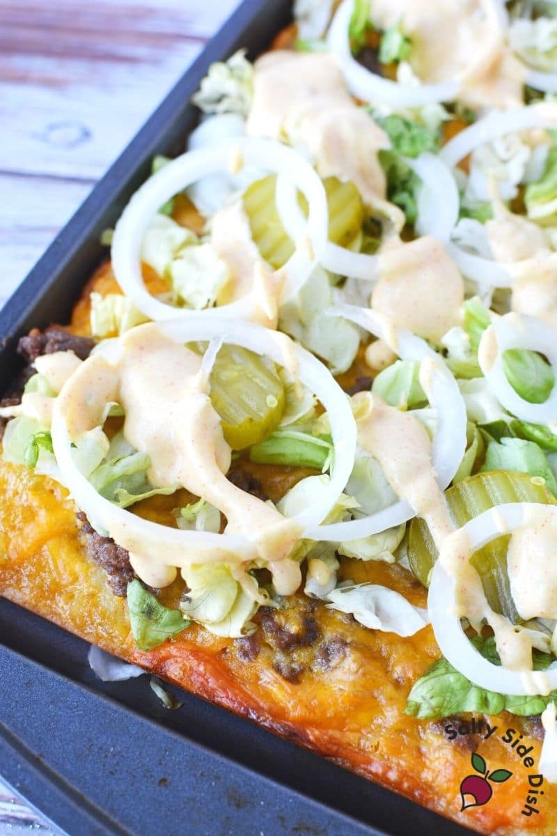 Delicious big mac pizza recipe from tiktok