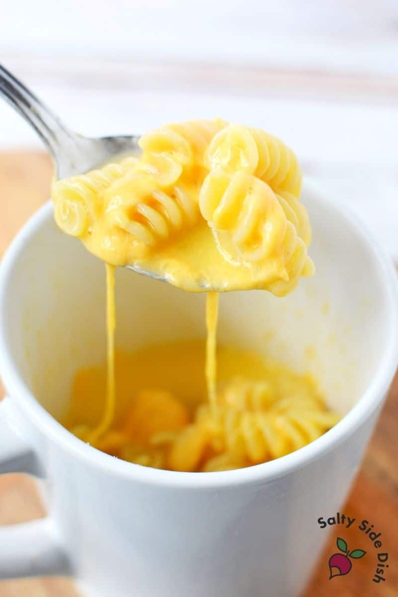 single serving mac and cheese in a mug