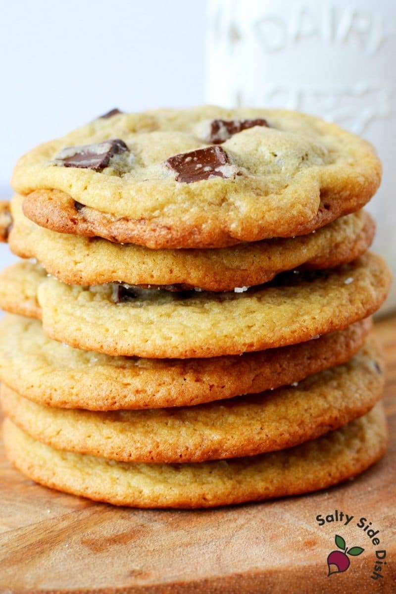 chocolate chip cookies made with brown sugar.
