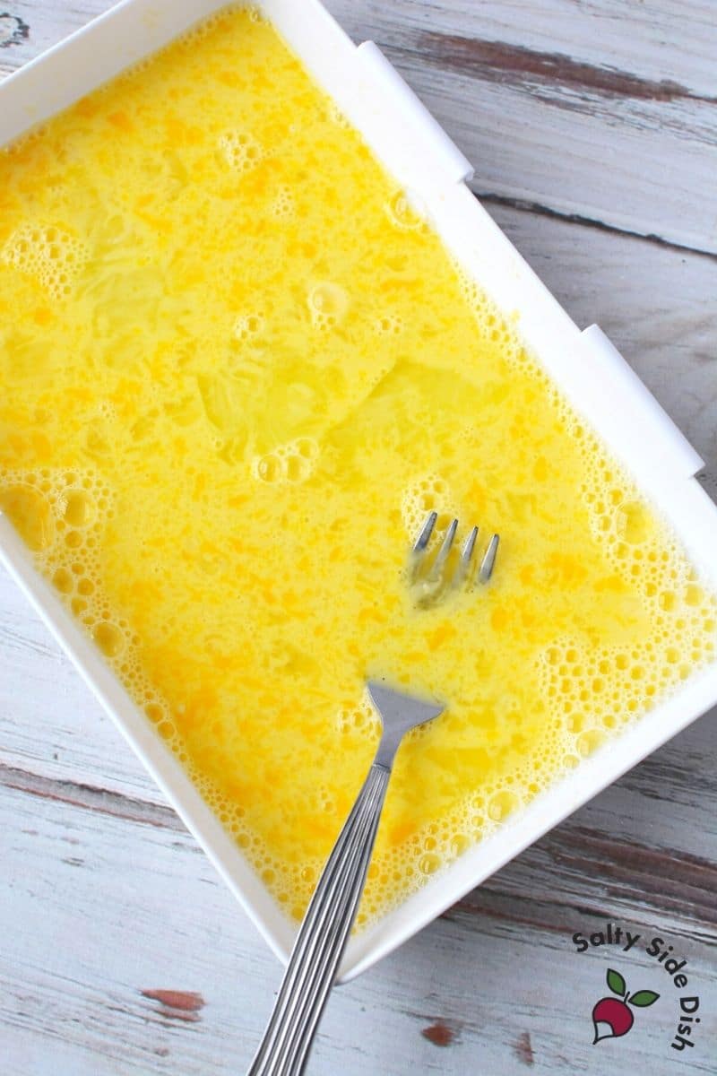 simple egg wash in a bowl