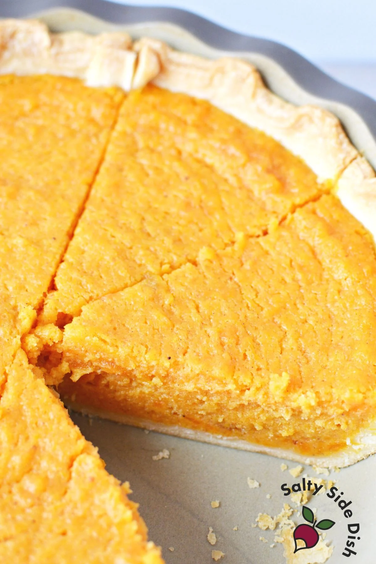 how to cut sweet potato pie.