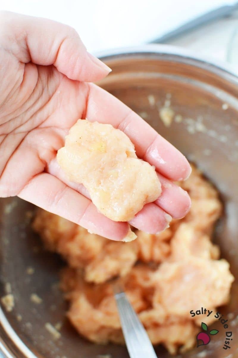 shaping mcdonalds chicken nuggets with ground chicken